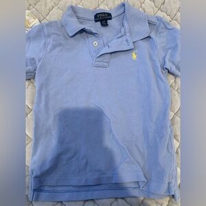 Polo by Ralph Lauren Kids Light Blue Polo Shirt with Yellow Logo 4T